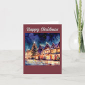 Het oude Engeland met Kerstmis Feestdagen Kaart (Voorkant)