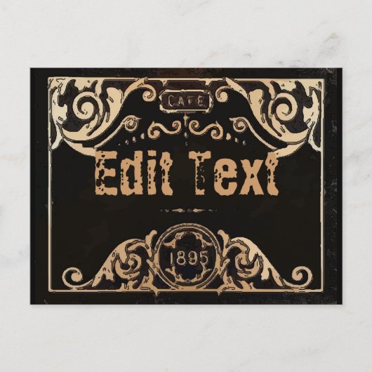 Het oude Etiket geeft de Kaart van de Tekst uit (Voorkant)