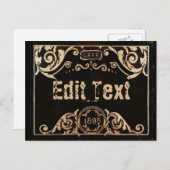 Het oude Etiket geeft de Kaart van de Tekst uit (Voorkant / Achterkant)