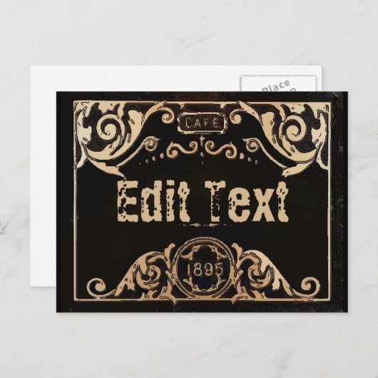 Het oude  Etiket geeft de Kaart van de Tekst uit (Voorkant / Achterkant)