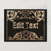 Het oude  Etiket geeft de Kaart van de Tekst uit (Voorkant)