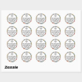 Het oude Fashioned kerstversieradres van de Terugk Ronde Sticker (Vel)