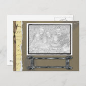 Het oude Fashioned Malplaatje van de Foto Briefkaart (Voorkant / Achterkant)