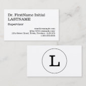 Het oude Fashioned Visitekaartje van de Supervisor (Voorkant / Achterkant)