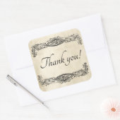 Het oude  Gedeelte van het Werk van de Rol Dank u Vierkante Sticker (Envelop)