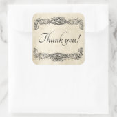 Het oude  Gedeelte van het Werk van de Rol Dank u Vierkante Sticker (Tas)