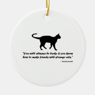 Het oude Gezegde van de Kat Keramisch Ornament