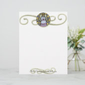 Het oude Glas in lood met fashions ziet er uit als (Staand voorkant)