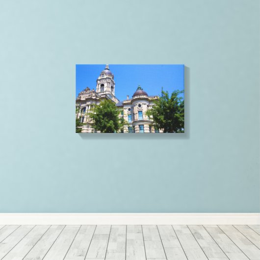 Het oude graafschap Vanderburgh Canvas Afdruk (Insitu (Houten vloer))