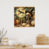 Het oude Halloween Art Poster (Keuken)