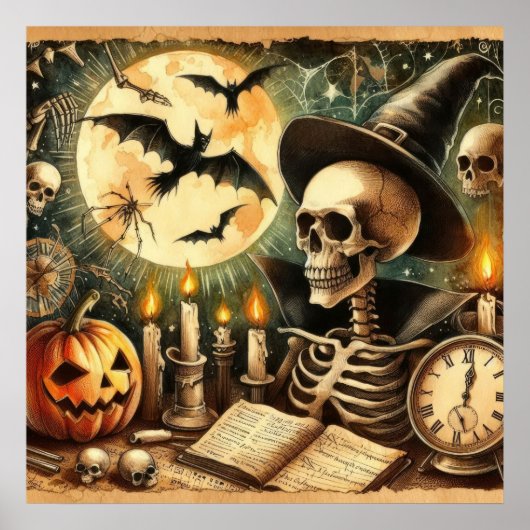 Het oude Halloween Art Poster (Voorkant)