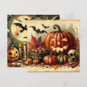 Het oude Halloween Art Wenskaart (Voorkant / Achterkant)