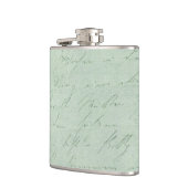 Het oude handschrift liefdesbrieven vervaagd antie heupfles (Links)