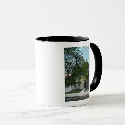 Het oude heksenhuis, hoofdingang mok (Voorkant rechts)