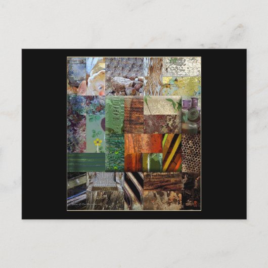 Het oude Homestead Patchwork-bereik Briefkaart (Voorkant)