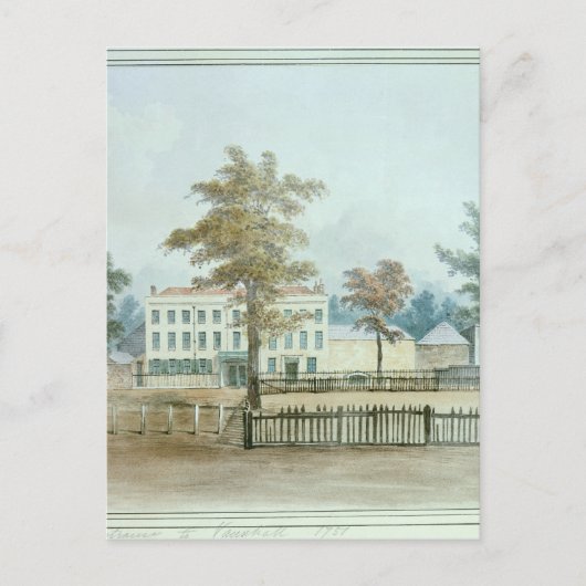 Het Oude Huis en de ingang van Vauxhall Gardens Briefkaart (Voorkant)