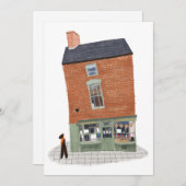 Het oude huis in het Verenigd Koninkrijk Feestdagenkaart (Voorkant / Achterkant)