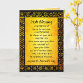 Het oude Iers die, St. Patrick Dag zegenen Kaart (Gele Bloem)