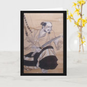 Het oude Japanse Schilderen van Samoeraien Kaart (Gele Bloem)