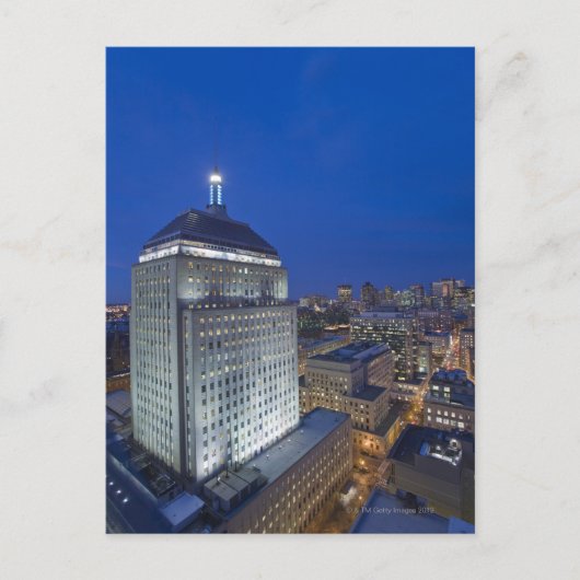 Het oude John Hancock-gebouw met Boston in het geb Briefkaart (Voorkant)