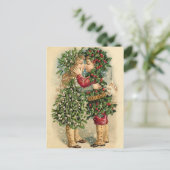 Het oude Kind die van de Hulst van de Mode Feestdagenkaart (Staand voorkant)