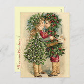 Het oude Kind die van de Hulst van de Mode Feestdagenkaart (Voorkant / Achterkant)