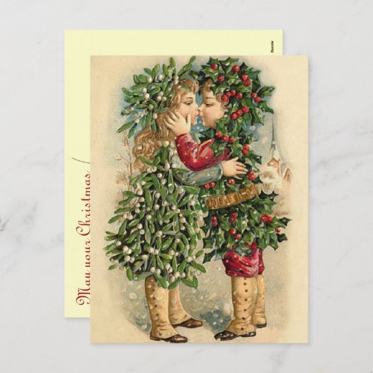 Het oude Kind die van de Hulst van de Mode Feestdagenkaart (Voorkant / Achterkant)