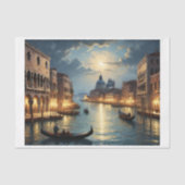 Het oude kustlandschap van Venetië over het kanaal Tissuepapier (Voorkant)