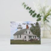 Het oude Licht van het Punt van de Opdracht, de Br Briefkaart (Staand voorkant)