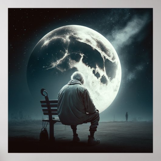 Het oude man dat zich eenzaam poster-5-poster voel poster (Voorkant)