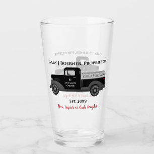 Het oude Man Garage Pint Beer Soda Glass Glas