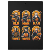 Het oude man Halloween Klembord (Achterkant)