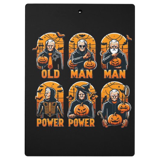 Het oude man Halloween Klembord (Achterkant)