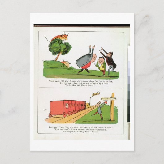 Het oude Man van Aosta, pagina van 'The Book of No Briefkaart (Voorkant)