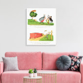 Het oude Man van Aosta, pagina van 'The Book of No Canvas Afdruk (Insitu (Woonkamer))