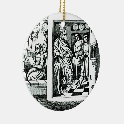 Het Oude Man van de Berg geeft zijn bevel Keramisch Ornament (Rechts)