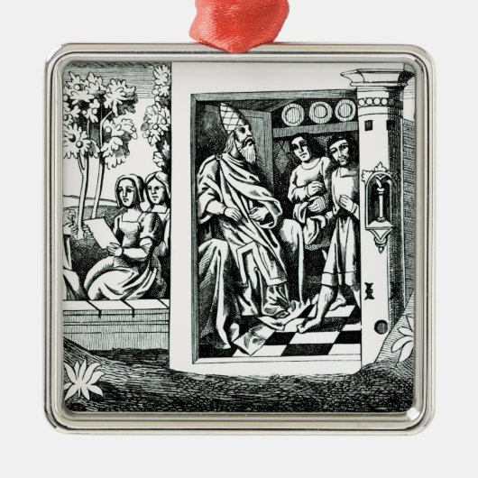 Het Oude Man van de Berg geeft zijn bevel Metalen Ornament (Voorkant)