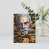 Het oude Man van de herfst laat Digitale Kunst Briefkaart (Staand voorkant)