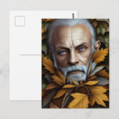 Het oude Man van de herfst laat Digitale Kunst Briefkaart (Voorkant / Achterkant)