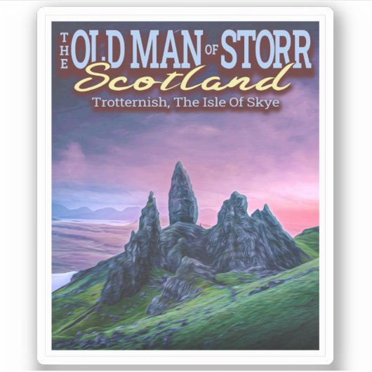 HET OUDE MAN VAN STORR - HET ISEL VAN SKYE - SCOTL STICKER (Voorkant)
