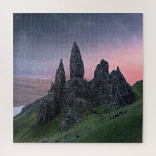 Het oude Man van Storr na Sunset Scotland Foto Legpuzzel