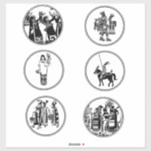 Het oude Mexico Mexicaanse volk stammen kunst Sticker (Vel)
