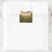 Het oude middeleeuwse Chateau de Rully in de Cote Vierkante Sticker (Tas)
