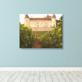 Het oude middeleeuwse Kasteel de Rully in de Cote Canvas Afdruk (Insitu (Houten vloer))