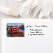 Het oude Oranje etiket van het Adres van de Terugk (Insitu)