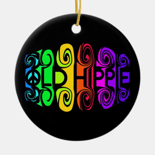 Het OUDE ornament van de HIPPIE, past aan (Voorkant)