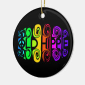Het OUDE ornament van de HIPPIE, past aan (Links)