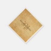 Het oude Papier kijkt Sjabloon  hand Monogrammen Servet (Hoek)