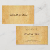 Het Oude Papier van het Manuscript van het drukca Visitekaartje (Voorkant / Achterkant)