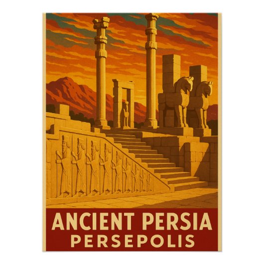 Het oude Perzië - Persepolis Perfect Poster (Voorkant)